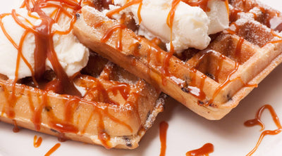 Easy Waffles Recipe with Espresso Coffee and Cottage Cheese