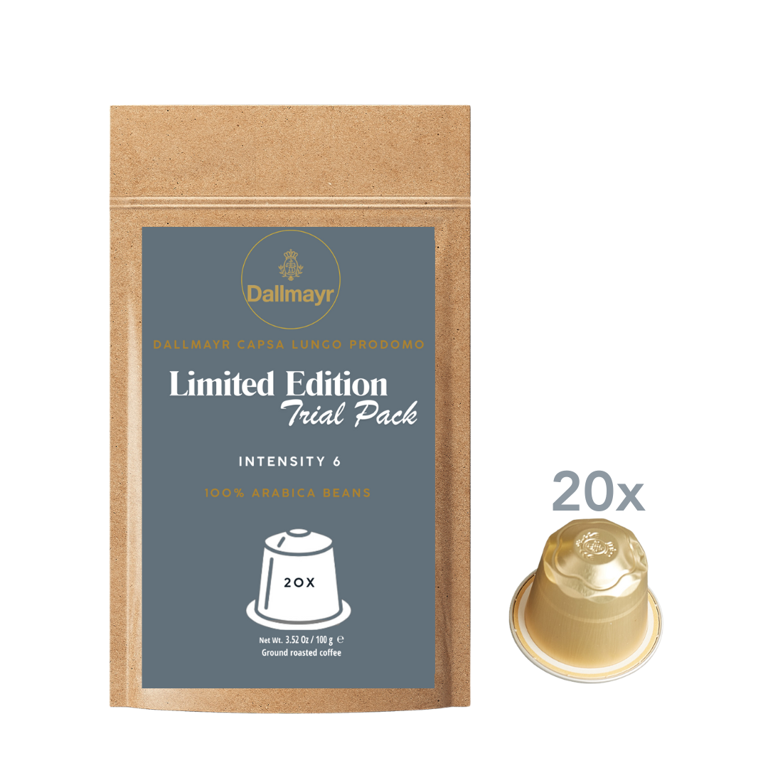 Dallmayr Capsa Lungo Prodomo - 20 Pods - Made in Germany - Limited Edition Trial Pack