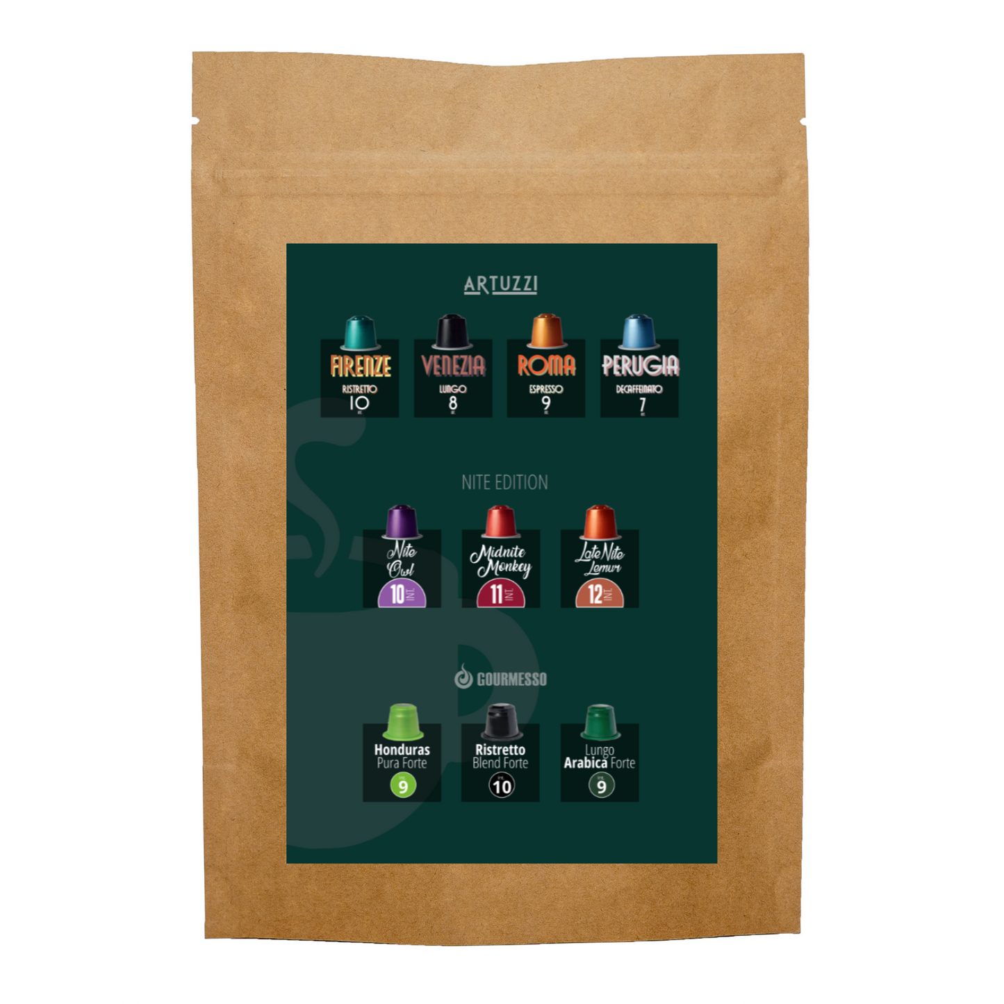 3-Brand Espresso Sampler Pack of 10 Blends - 20 Pods