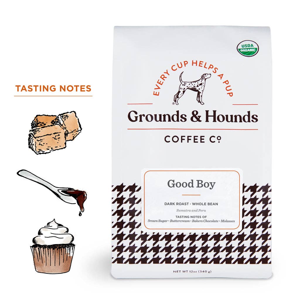 Good Boy Dark Roast Coffee - Whole Bean - 12 oz