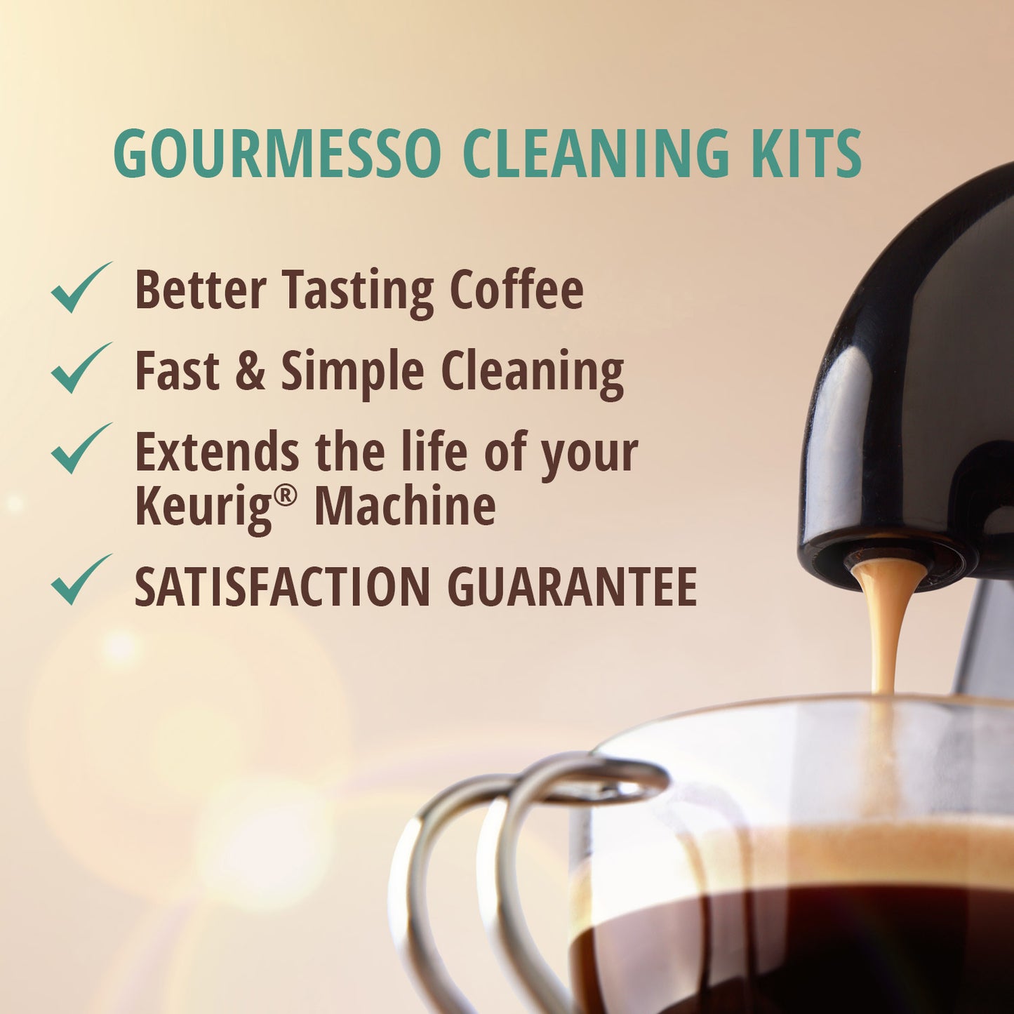 Machine Cleaning Kit for Keurig Machines - Descaling Solution + 1 Cleaning Pod