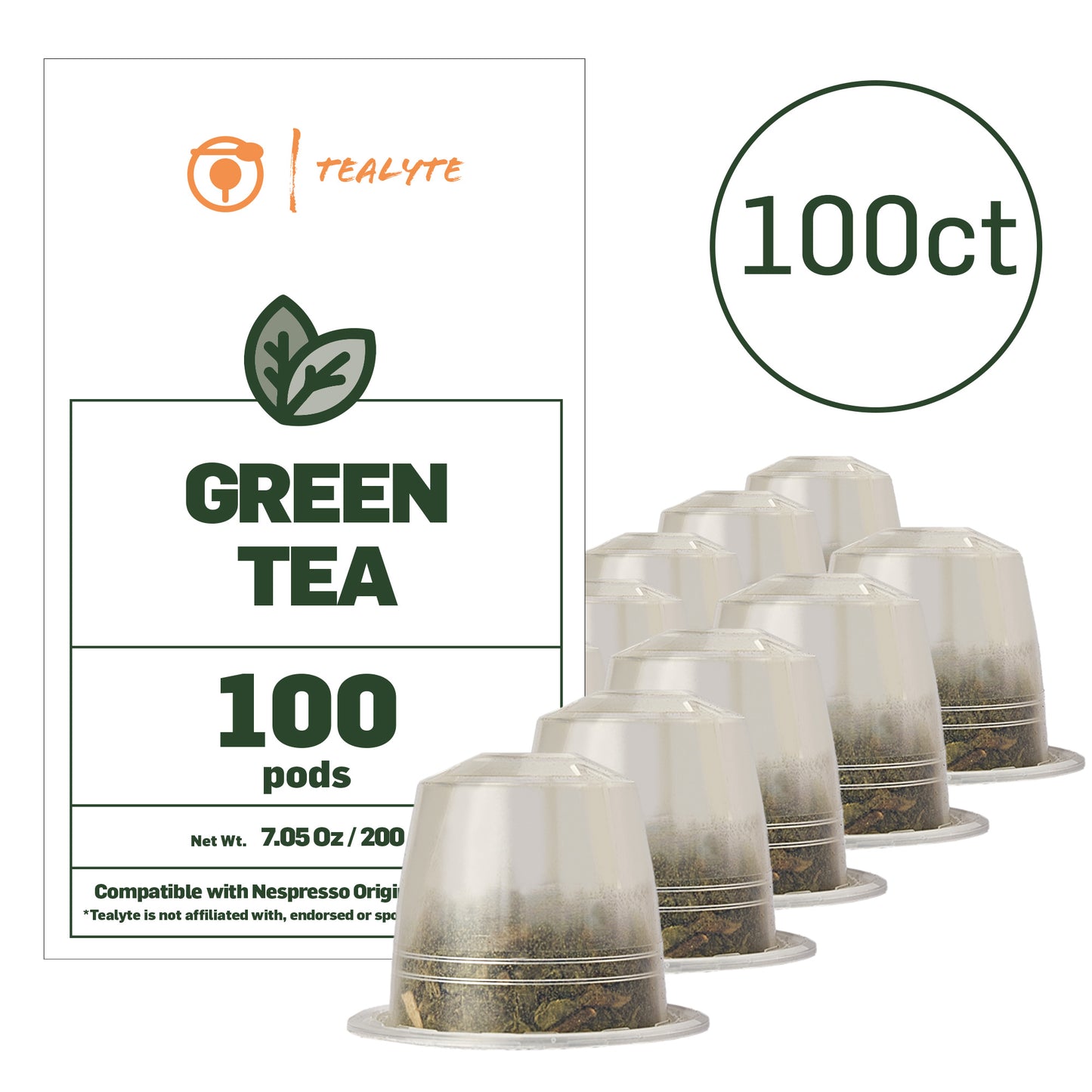 Green Tea – Wholesale Bundle – 600 Tea Pods - Compatible With Nespresso OriginalLine Machines
