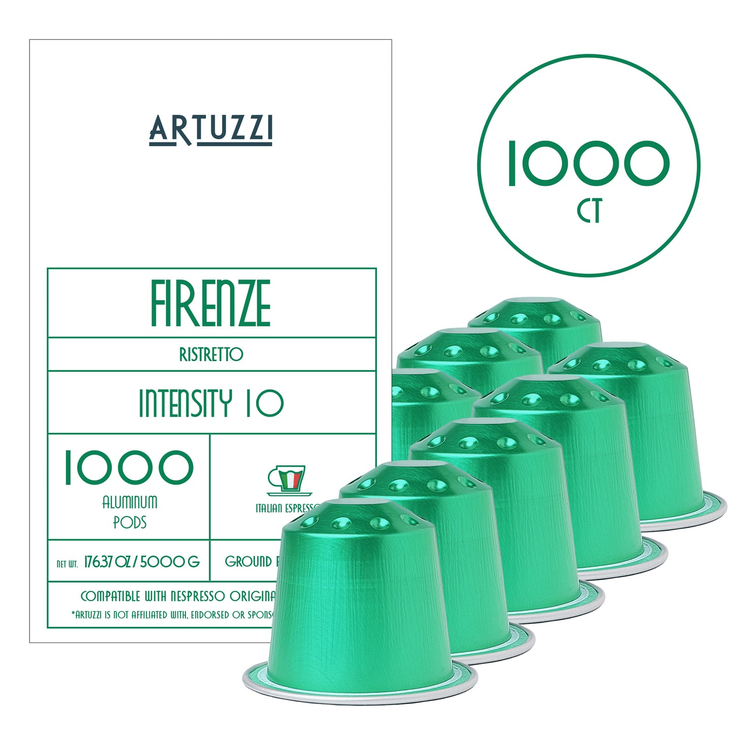 Firenze - Wholesale Bulk Pack - Ristretto Coffee Pods - 1000 Pods - Italian Roast