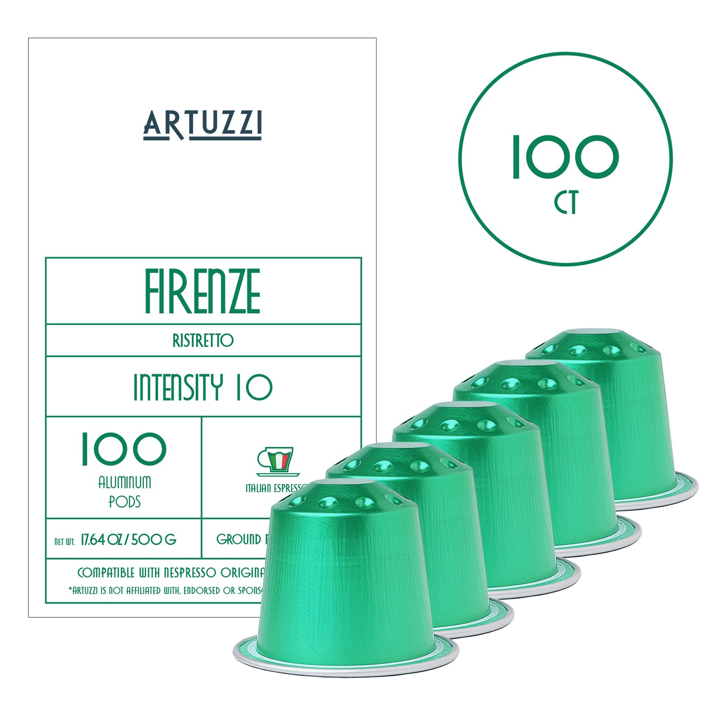 Firenze - Wholesale Bulk Pack - Ristretto Coffee Pods - 100 Pods - Italian Roast
