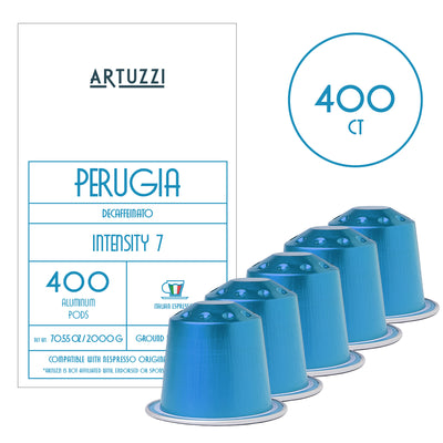 Perugia - Wholesale Bulk Pack - Decaf Espresso Pods - 400 Pods - Italian Roast