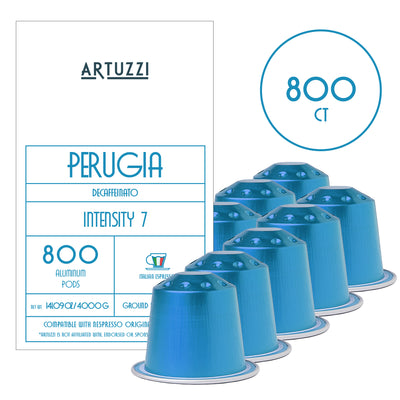 Perugia - Wholesale Bulk Pack - Decaf Espresso Pods - 800 Pods - Italian Roast