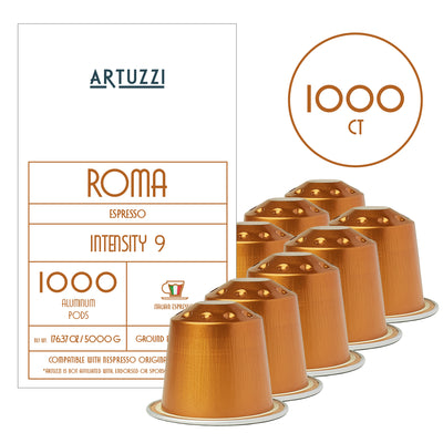 Roma –  Wholesale Bulk Pack - Espresso Coffee Pods - 1000 Count – Italian Roast