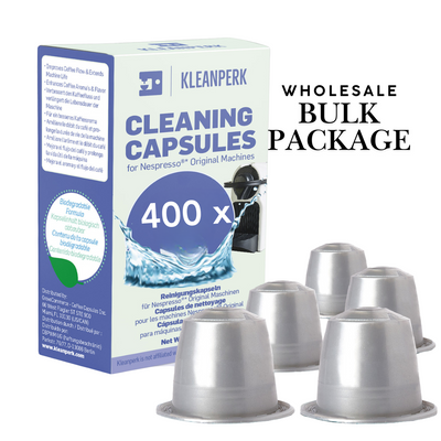 KleanPerk Cleaning Pods I Wholesale Pack I 400 Pods Compatible With Nespresso Original Machines