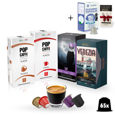 60ct Espresso Sampler + 5ct Cleaning Pods