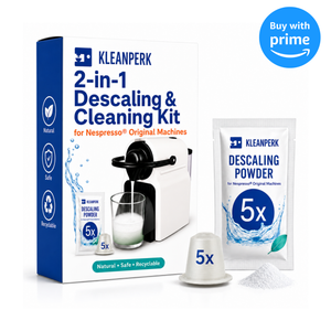 2-in-1 Descaler & Cleaning Kit for Nespresso Original: 5 Cleaning Pods + 5 Descaling Packets