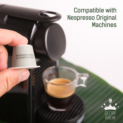 Glorybrew Espresso Bundle - 60 Compostable Pods - Nespresso Original Machine Compatible