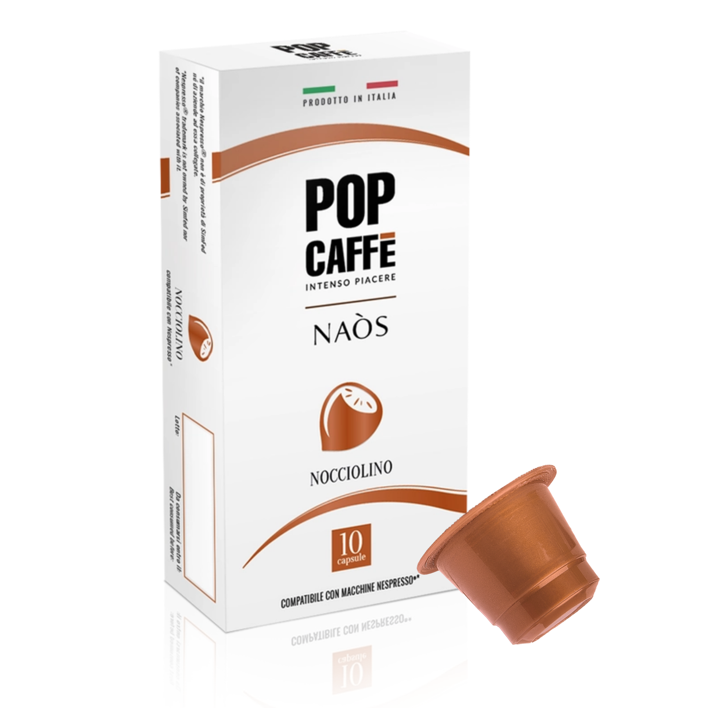 Naos - Nocciolino / Hazelnut (Contains Dairy) - 10 Pods