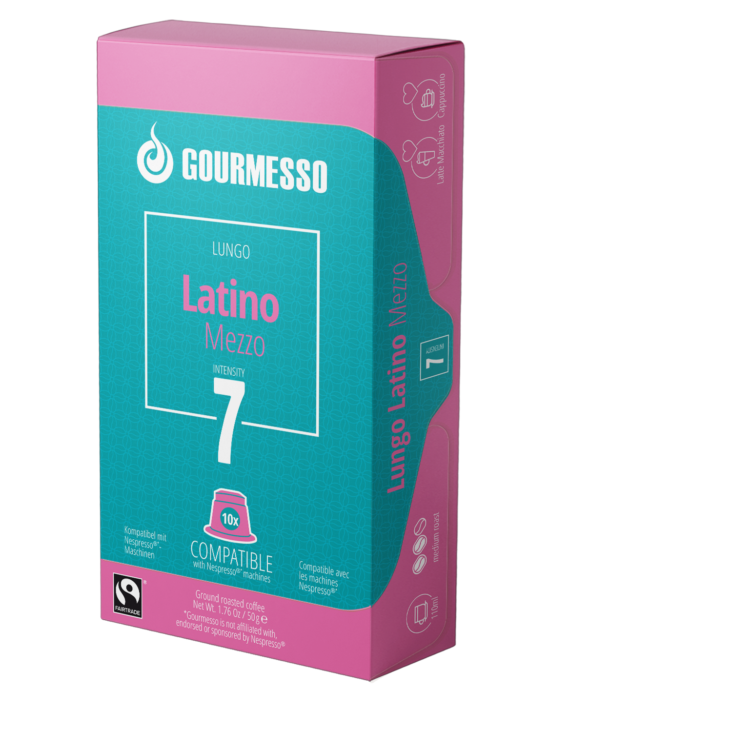 Lungo Latino Mezzo Coffee Capsules for Nespresso Machines