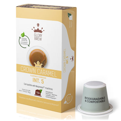 Glorybrew Nespresso Compostable Pods - Crown Caramel 10ct