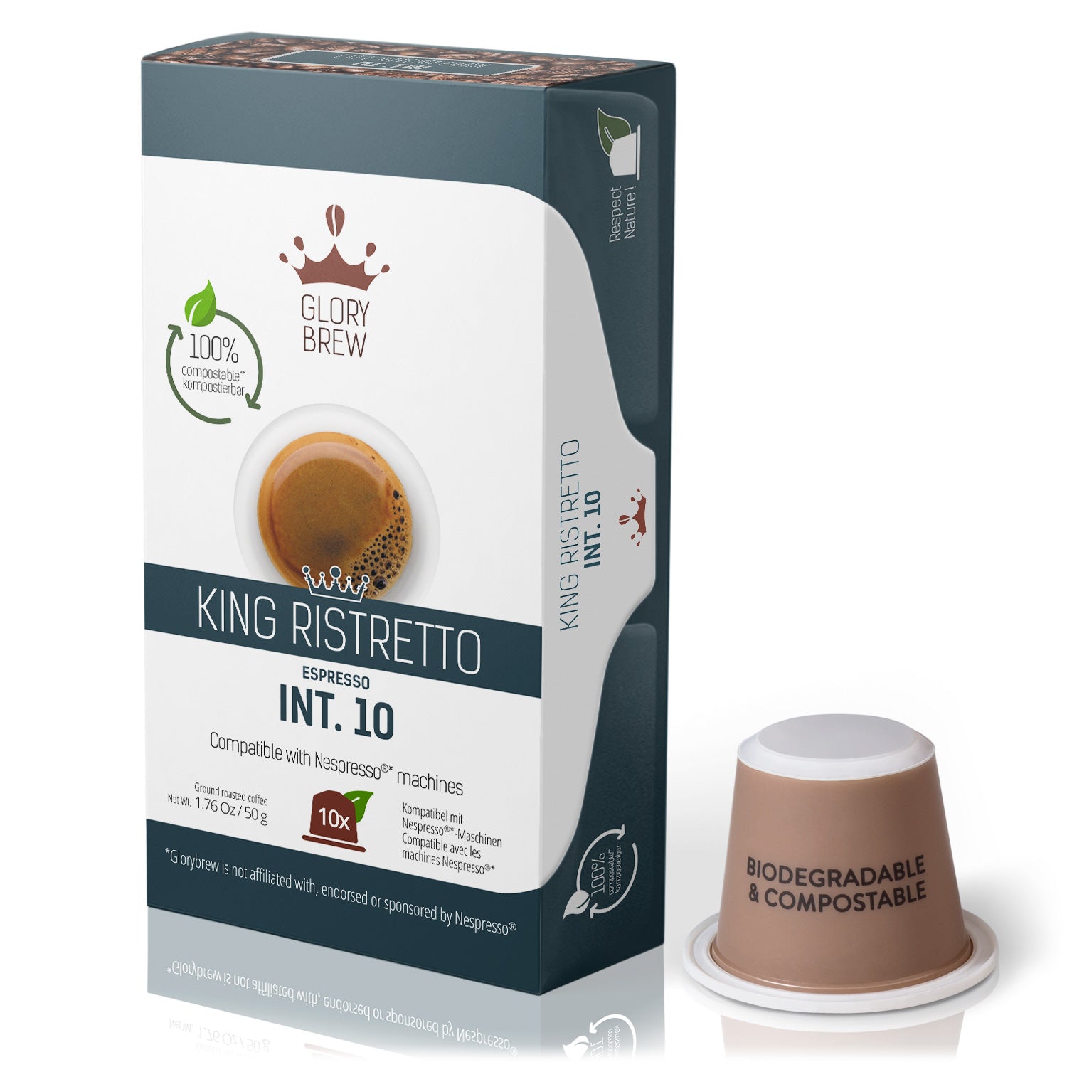 Glorybrew Nespresso Compostable Pods - King Ristretto 10ct