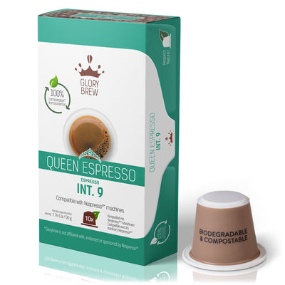 Glorybrew Nespresso Compostable Pods - Queen Espresso 10ct