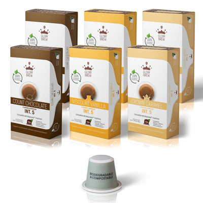 Glorybrew Flavor Bundle - 60 Compostable Pods - Nespresso Compatible