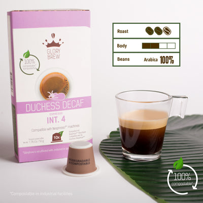 Glorybrew Nespresso Compostable Pods - Duchess Decaf 10ct