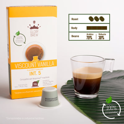 Glorybrew Nespresso Compostable Pods - Viscount Vanilla 10ct