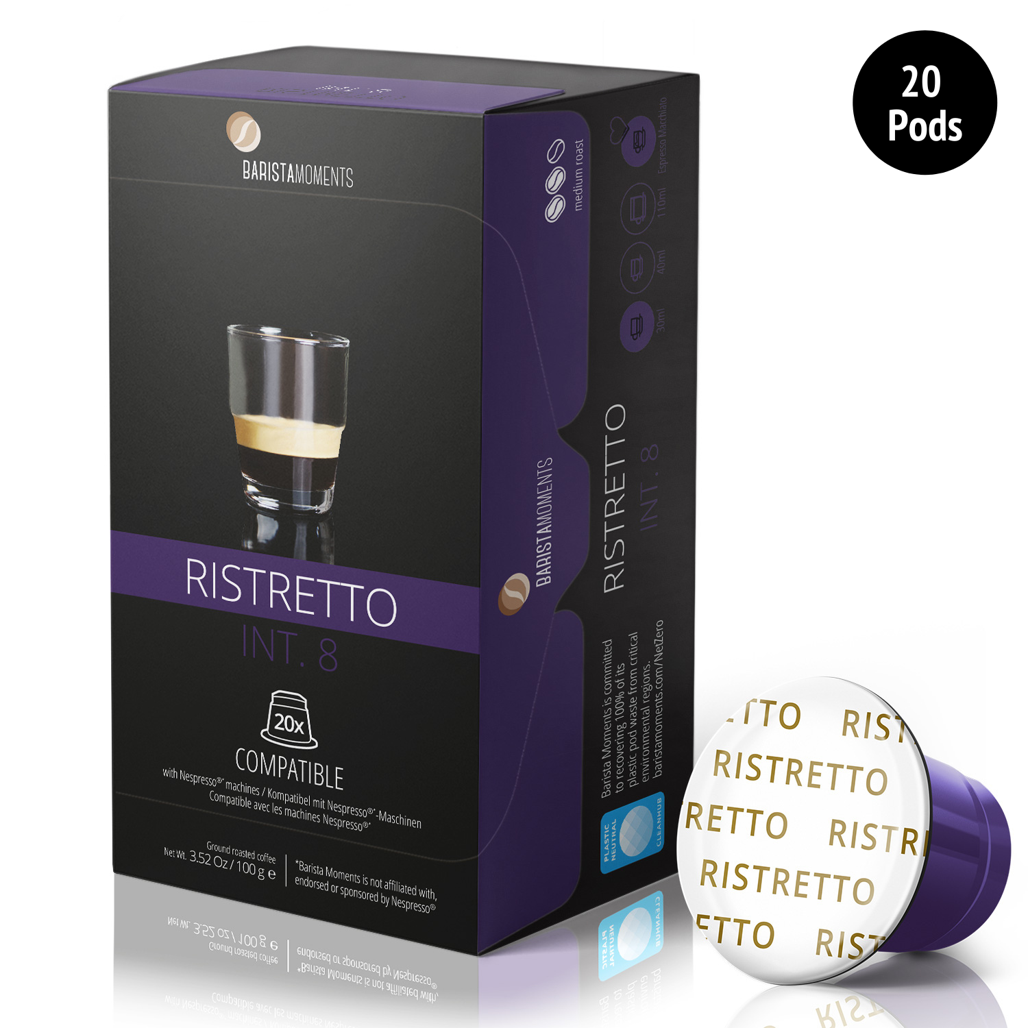 Barista Moments Ristretto - Nespresso Pods - Gourmesso Coffee