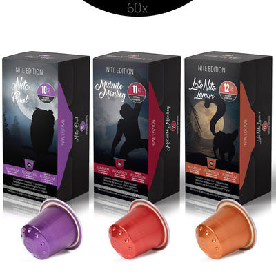 Nite Edition 60ct - High Intensity Aluminum Pods - Lemur, Monkey & Owl