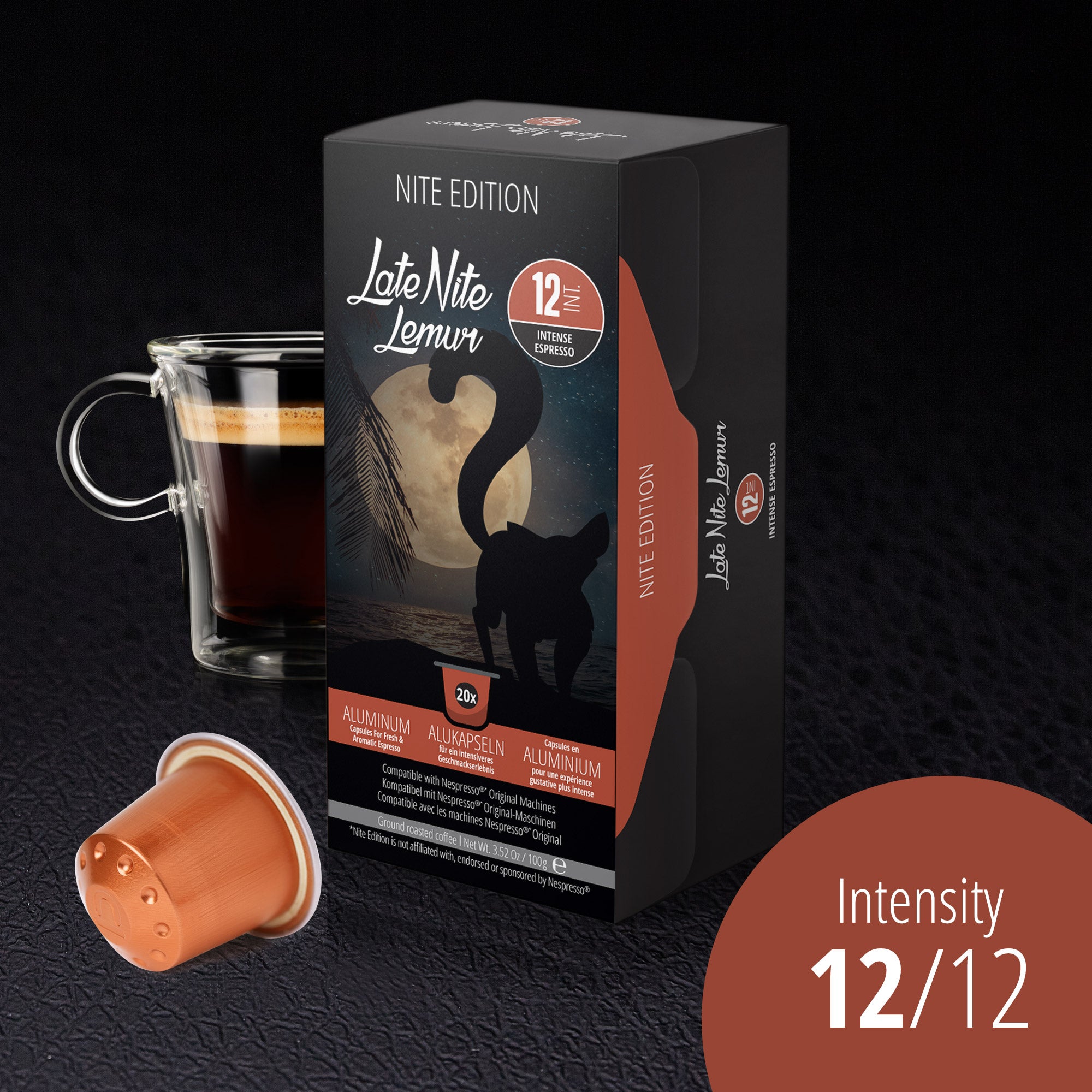 l'or espresso ristretto 40 capsules - premium blend of arabica and robusta  beans for an intense and bold espresso