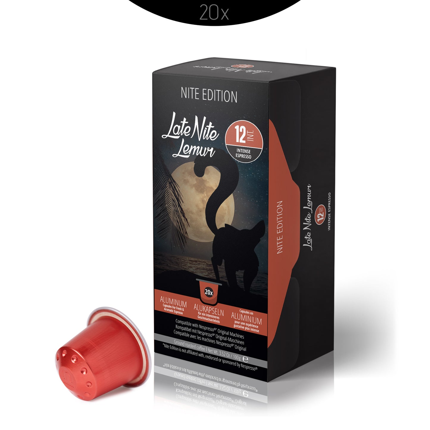 Late Nite Lemur - High Intensity Espresso - 20 Pods