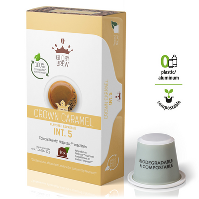 Glorybrew Nespresso Compostable Pods - Crown Caramel 10ct