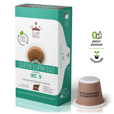 Glorybrew Nespresso Compostable Pods - Queen Espresso 10ct